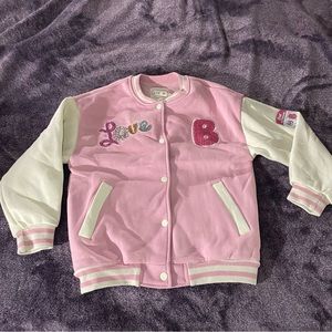 Btween Kids Pink Varsity Jacket